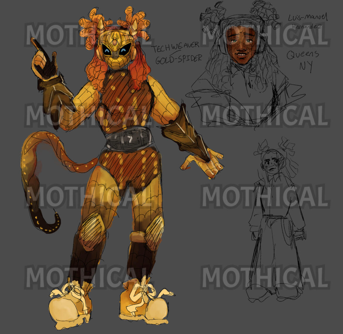 TECHWEAVER ; MY OC ; COLORED SKETCH